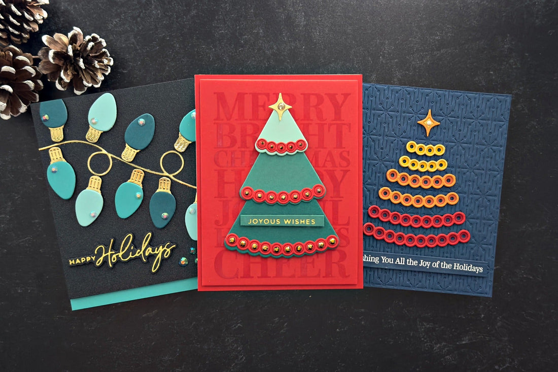 Non-Traditional Holiday Cards with the Stitched Bright Collection