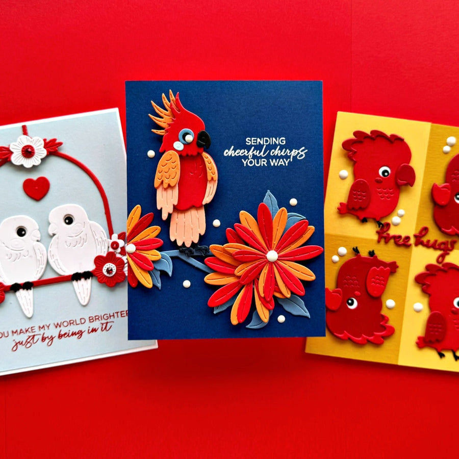 Pairing Cheerful Chirps and Poppy ColorWheel Cardstock