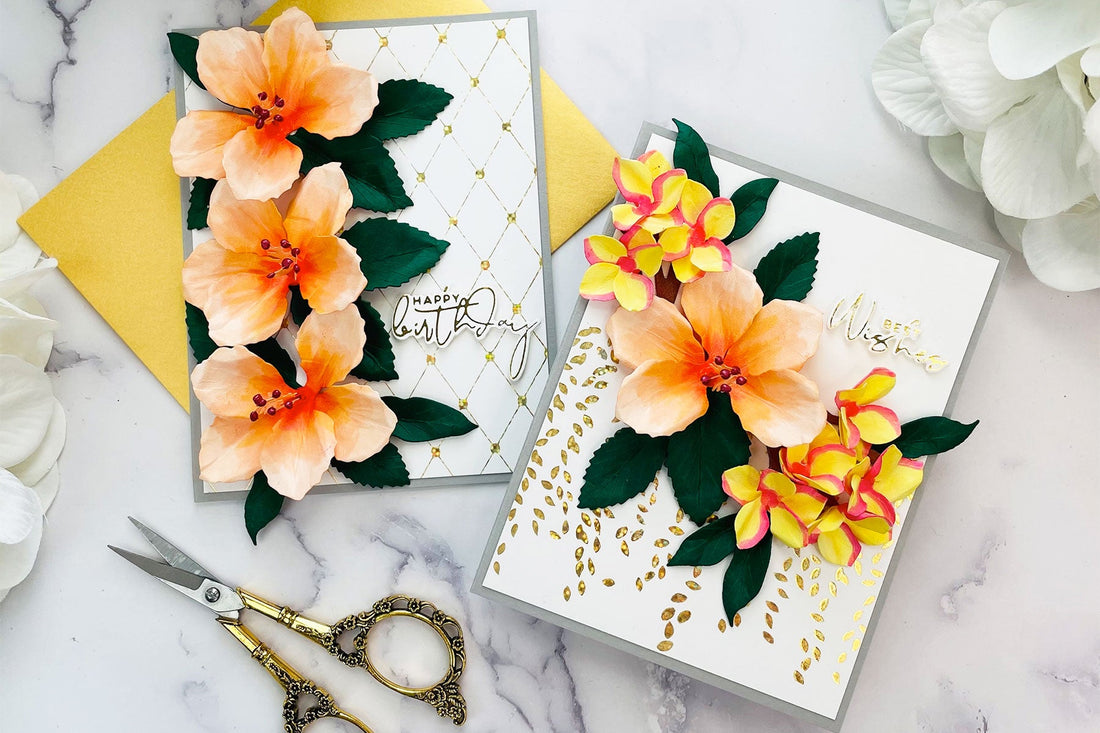 Tropical Flowers and Glimmer Hot Foil By Joy Baldwin