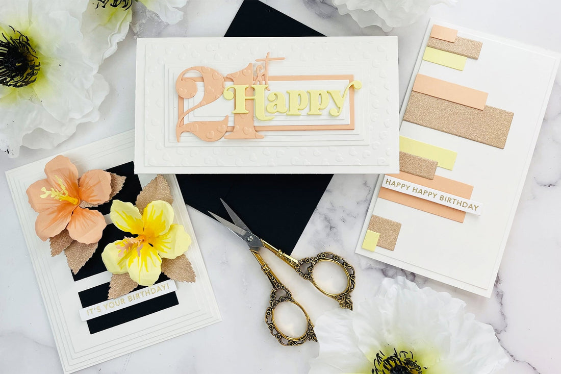 Card Ideas with Precision Layering Basics Collection by Joy Baldwin