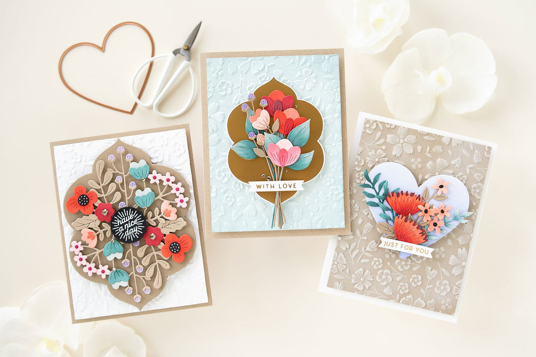 Trio of Floral Reflection Collection Cards with Jung AhSang