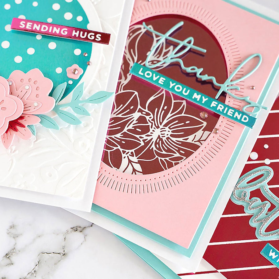 Reverse Foiling with Essential Glimmer Solid Shapes and Jung AhSang
