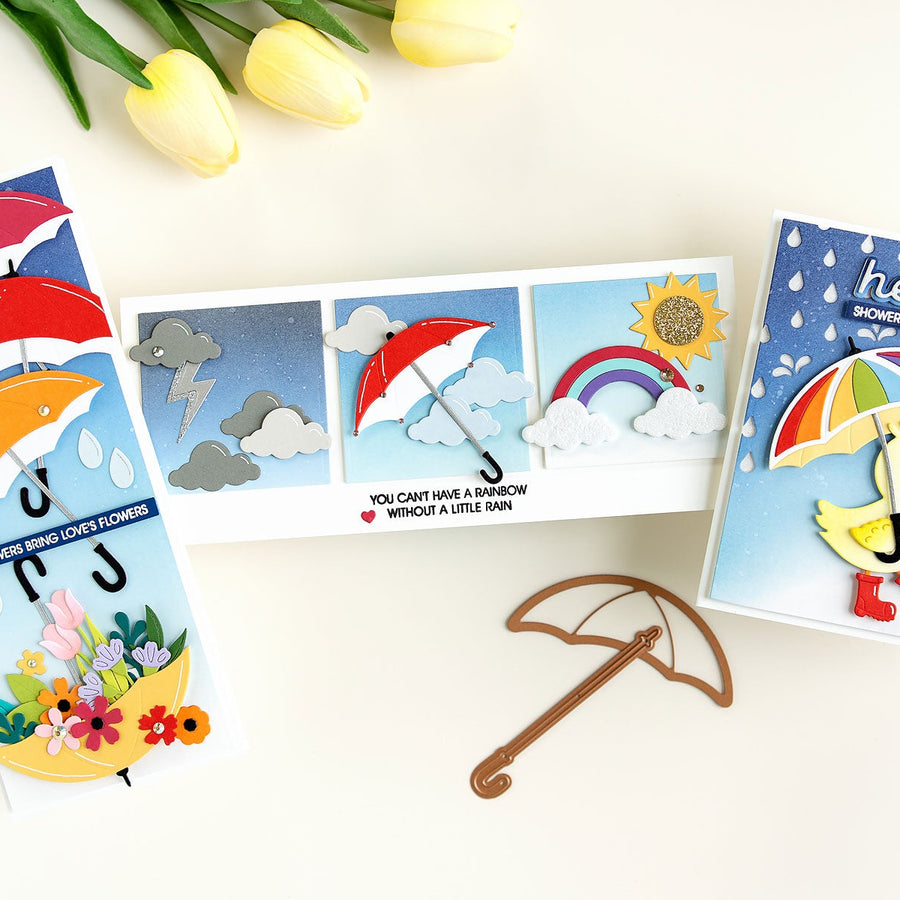 Rainbow Showered with Love Cards