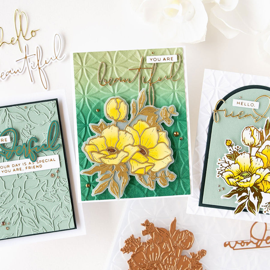 Anemone Blooms, a Trio of Cards