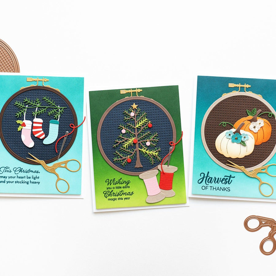 Trio of Cards, Featuring the Nichol’s Needlework Collection