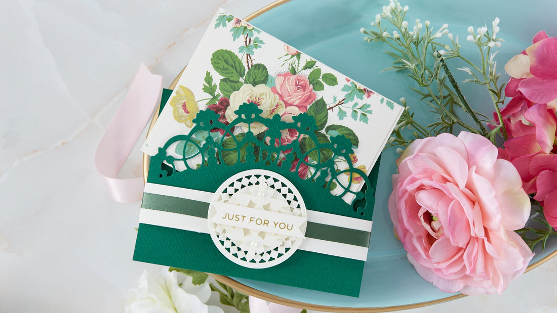 Cardmaking Inspiration | Just For You Card Featuring Regal Bandeau Topper with Kim Kesti