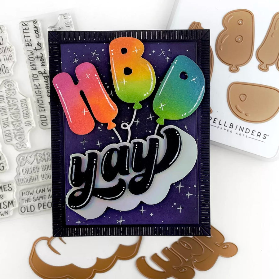 Bold Retro Birthday Card with Die Cuts and Distress Oxide Inks