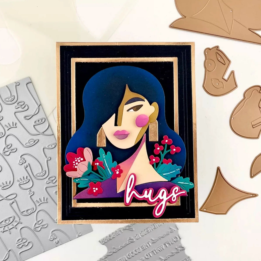 Layered Die-Cut Portrait Card with Ink Blending | All My Senses Collection