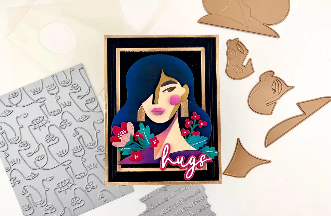 Layered Die-Cut Portrait Card with Ink Blending | All My Senses Collection