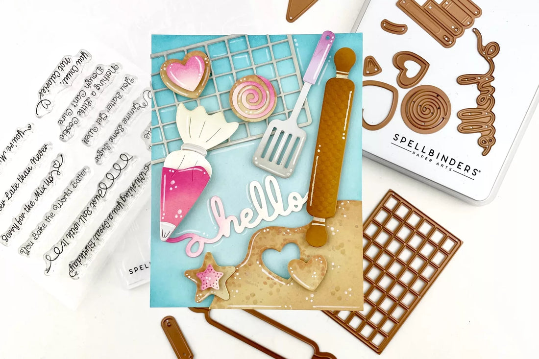 Baking-Themed Card Tutorial with Cookie Die Cuts | Spellbinders Fluff, Frost & Roll
