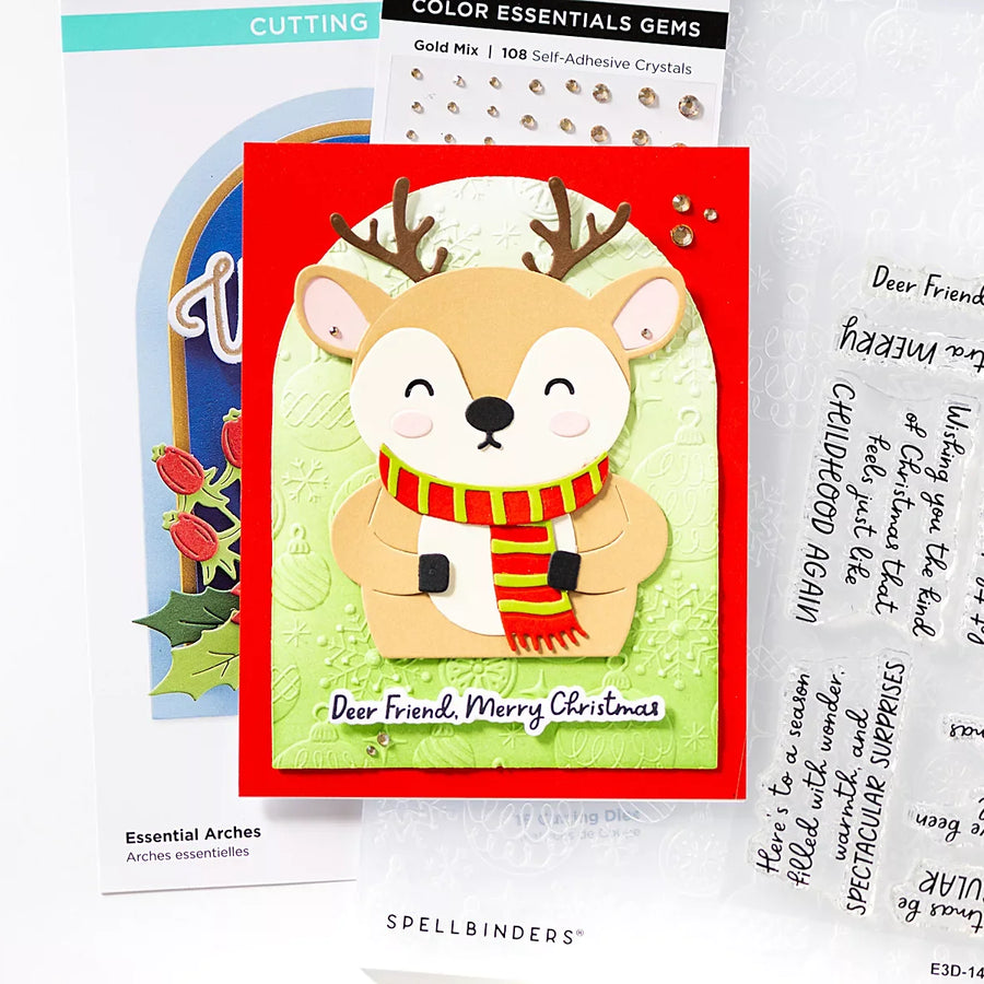 Spectacular Deer Christmas Card Tutorial with Spellbinders Etched Dies