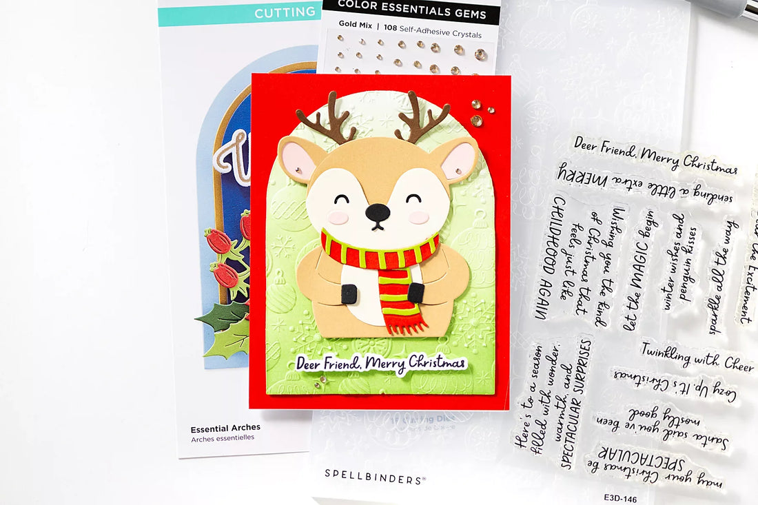 Spectacular Deer Christmas Card Tutorial with Spellbinders Etched Dies