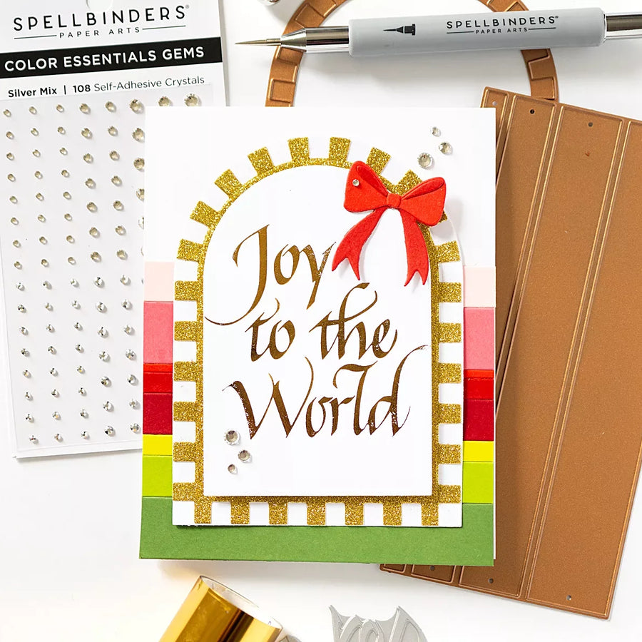 Hot Foil Joy to the World Christmas Card Tutorial with Upright Italic Press & Foil Plate