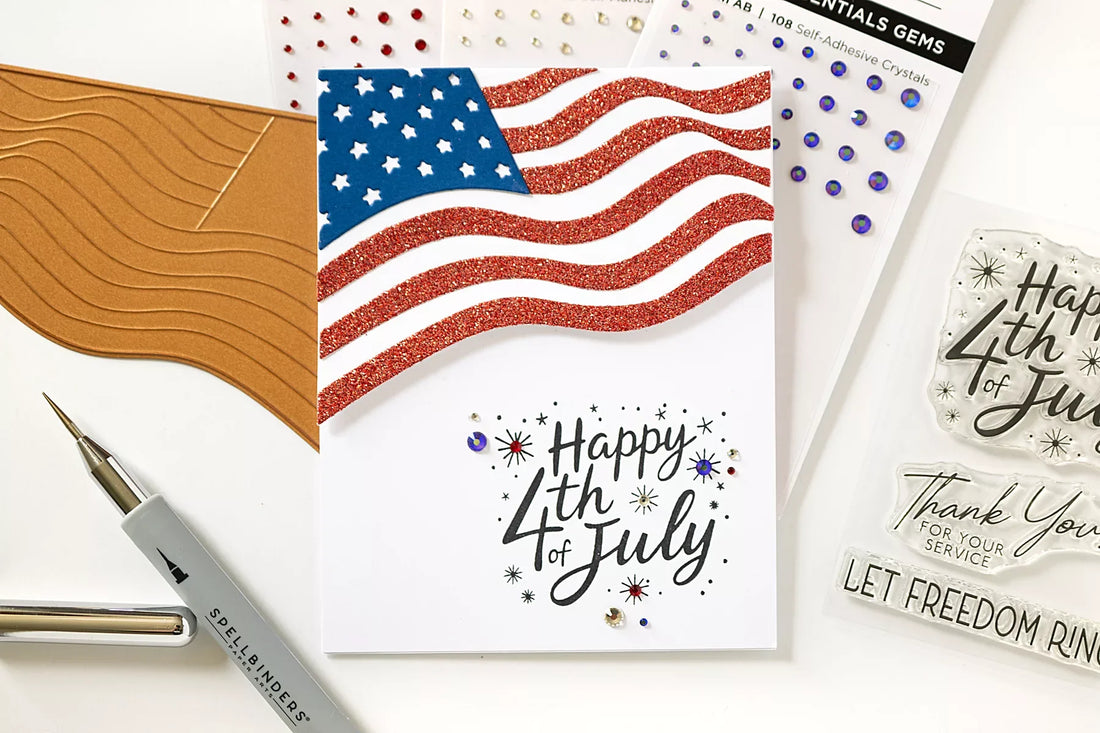 Easy Patriotic Card Tutorial with the Stars & Stripes Stamp & Die Set