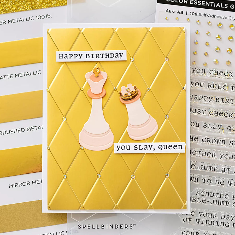 Easy Chess-Themed Birthday Card Tutorial with Spellbinders Checkmate Collection