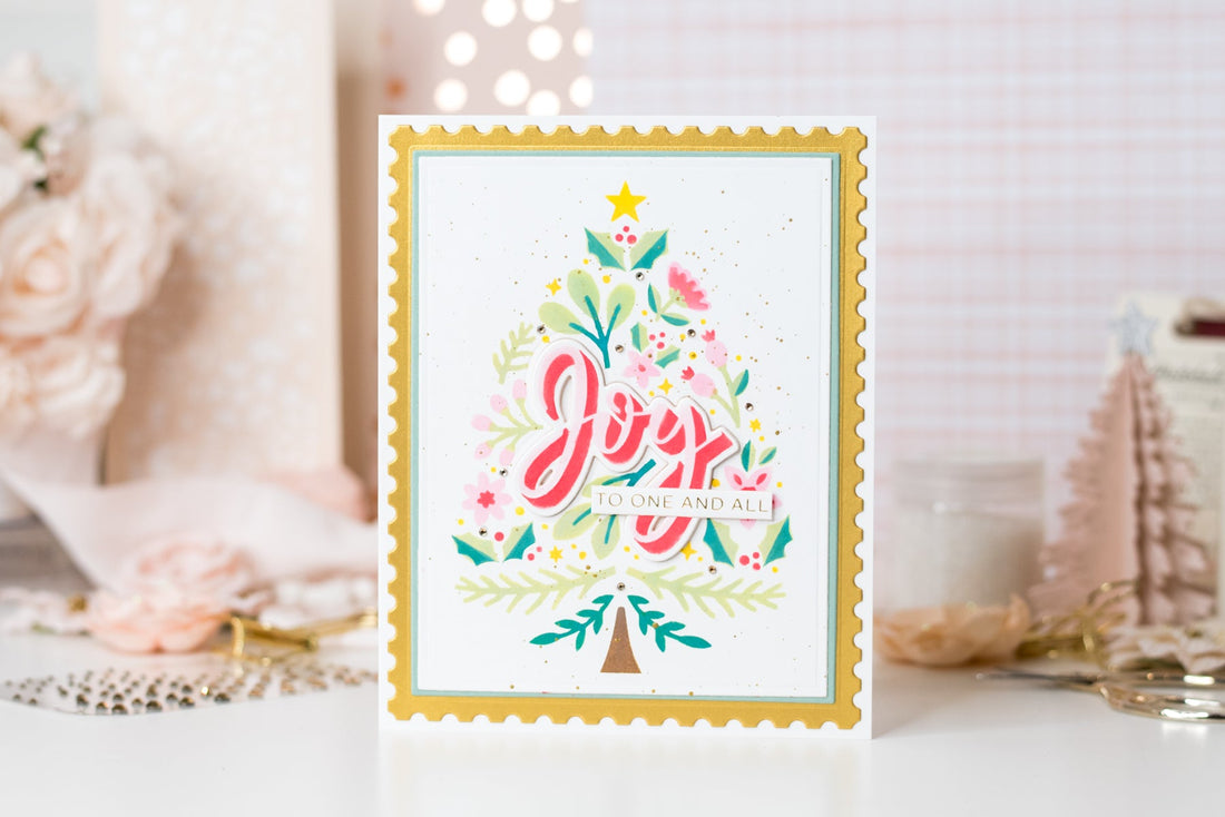 Layered Joy Tree Stencil How-To