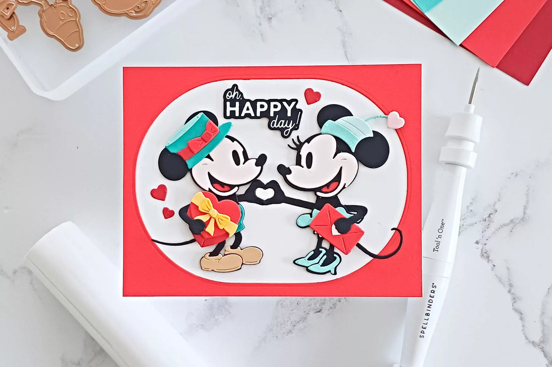 How to Make a Love-Themed Card with Classic Mouse Love Etched Dies (Step-by-Step Tutorial)