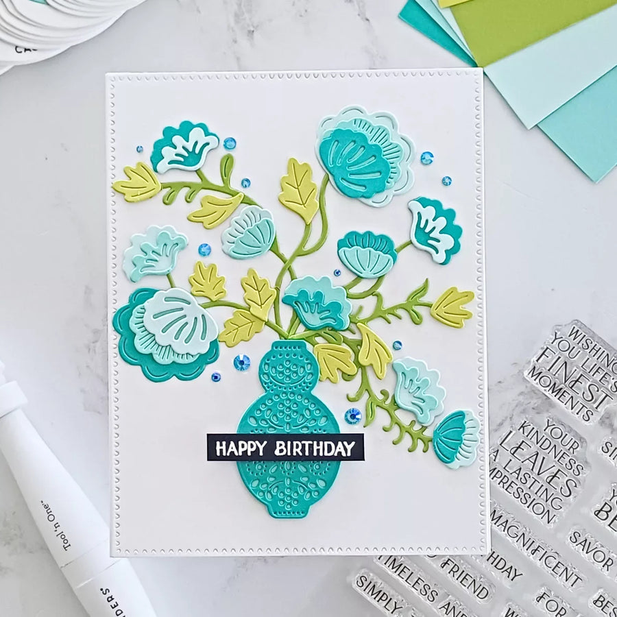 Step-by-Step Tutorial: Intertwined Delicate Flowers For A Birthday Card