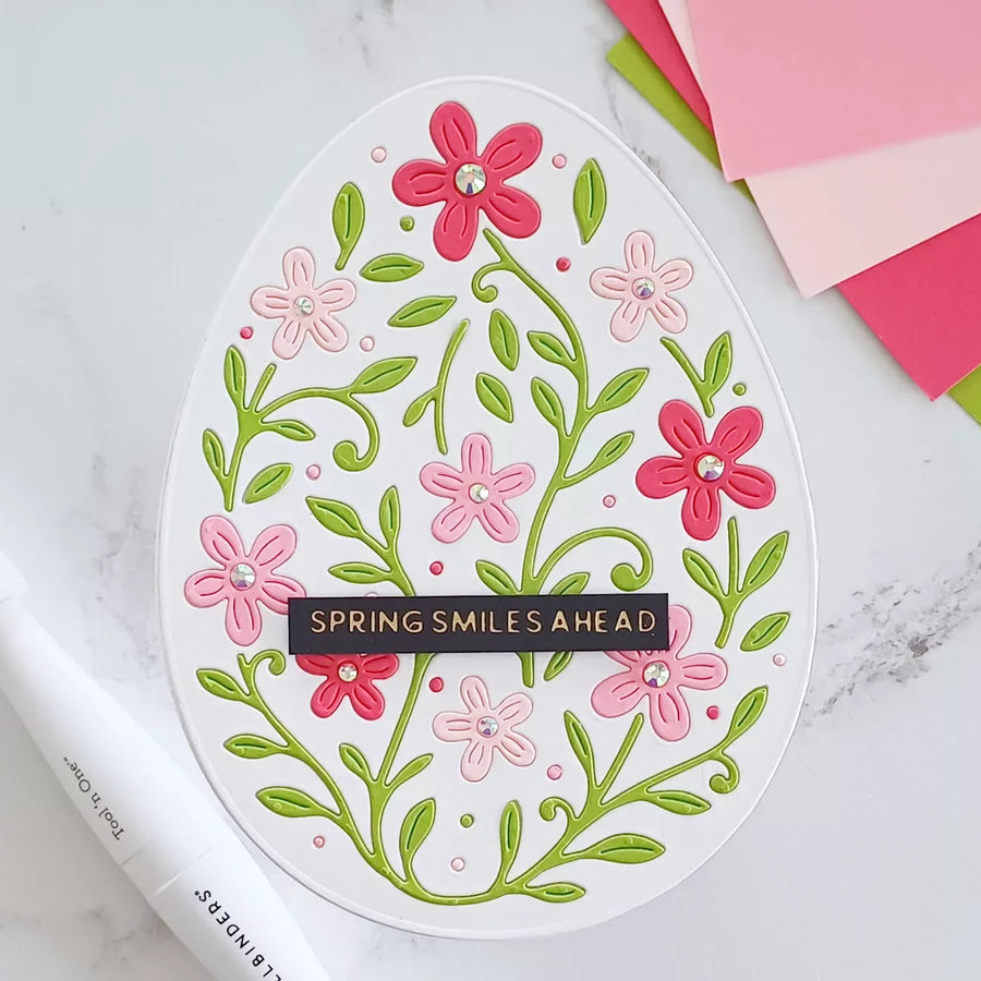 Spring Smiles Ahead - Die Cut Inlay Technique Step-by-Step Tutorial