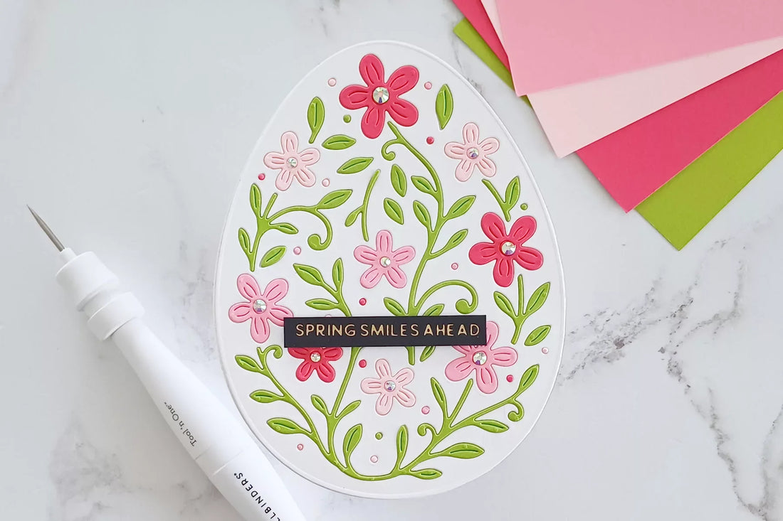 Spring Smiles Ahead - Die Cut Inlay Technique Step-by-Step Tutorial