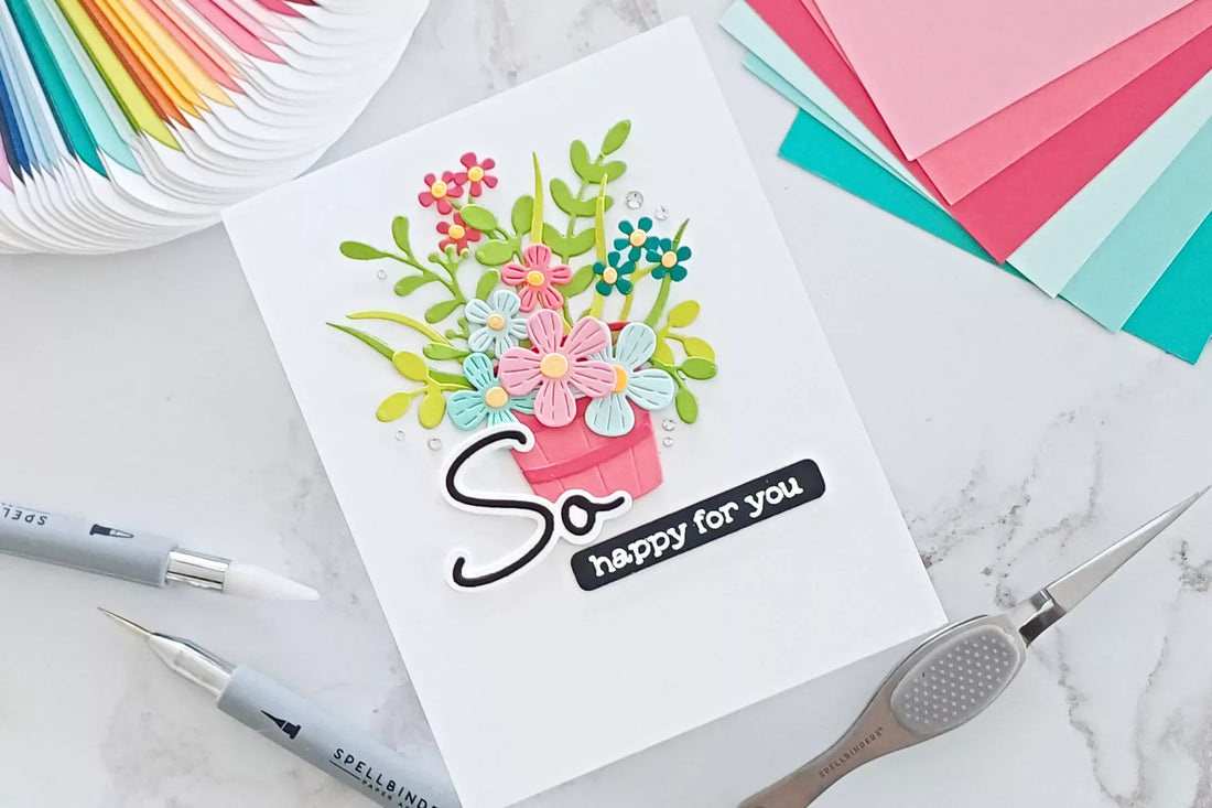 Garden Planter Card Tutorial with Etched Dies | Step-by-Step Guide