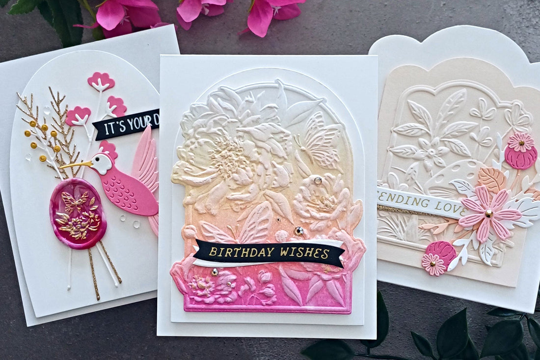 Creating Beautiful Texture and Adding Fun Shapes To Your Cards
