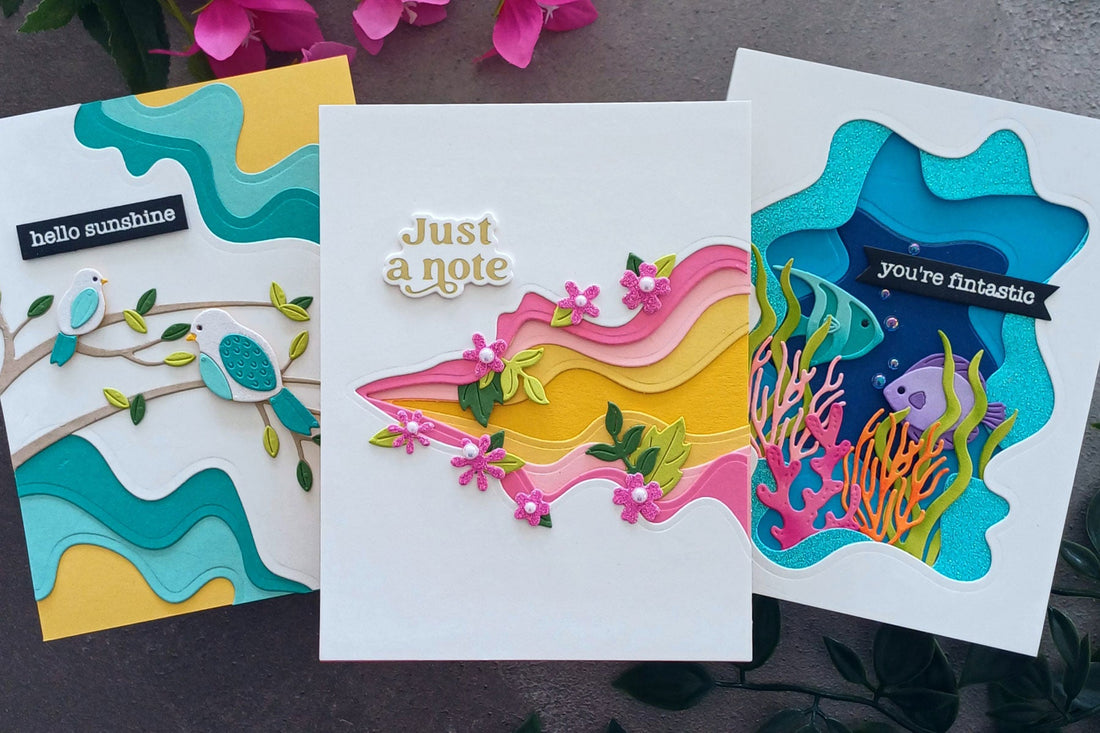 Creating Super Fun Layered Designs and Incorporating Sparkle Into Your Cards