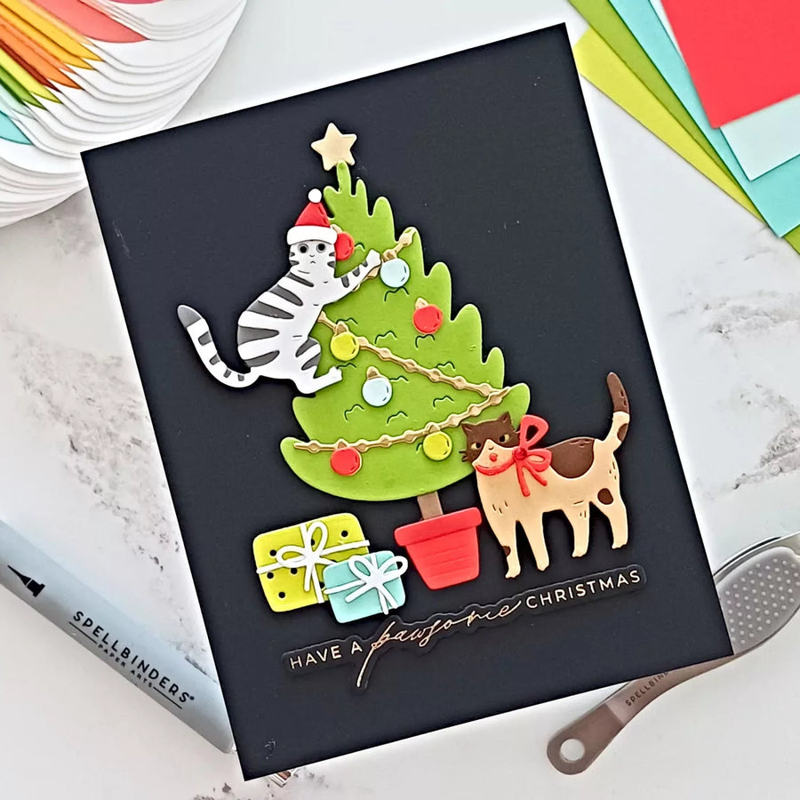 Christmas Cat Card Tutorial with Yana's Christmas Cats Collection