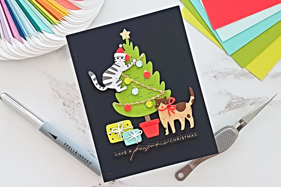 Christmas Cat Card Tutorial with Yana's Christmas Cats Collection