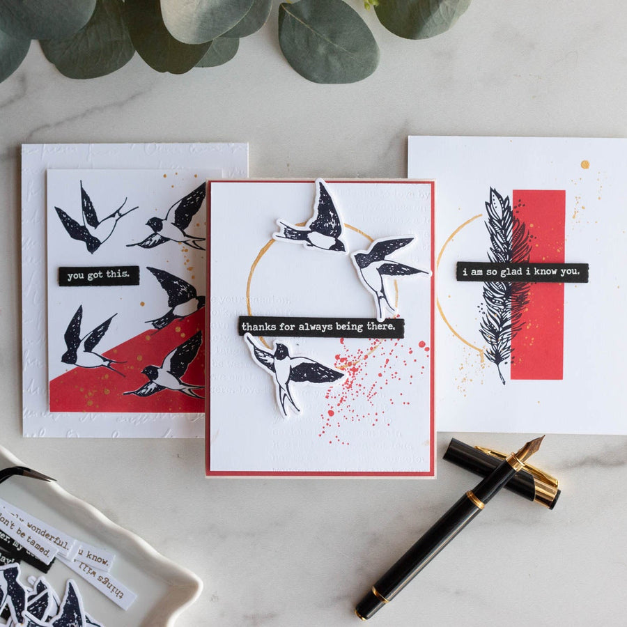 Strikingly Simple Designs with Collaged Birds