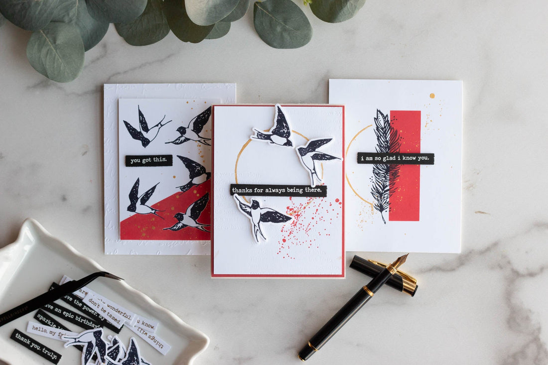 Strikingly Simple Designs with Collaged Birds