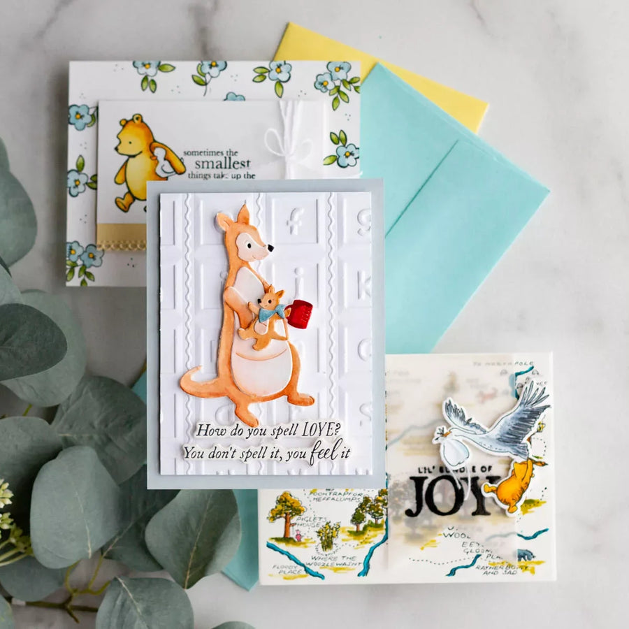 Handmade Birthday and Baby Cards Using the Classic Pooh Baby Collection