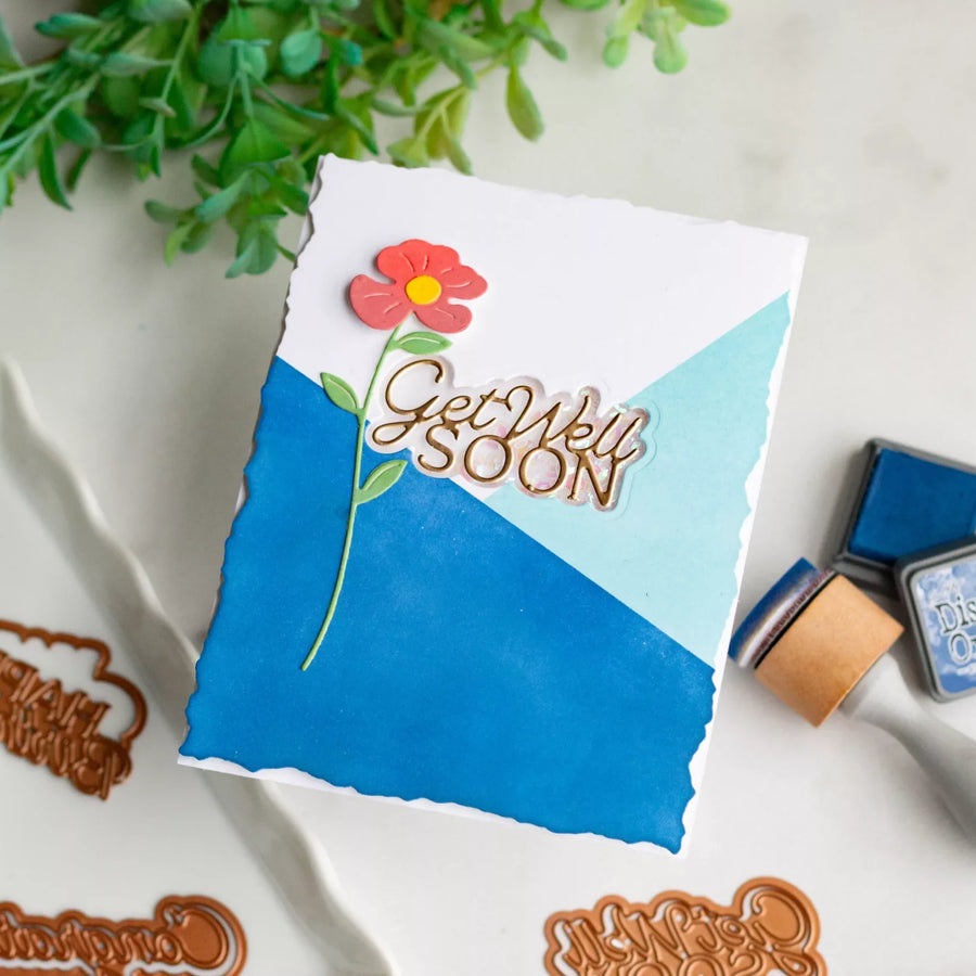How to Make a Shaker Card with Sentiment Dies and Color Blocking