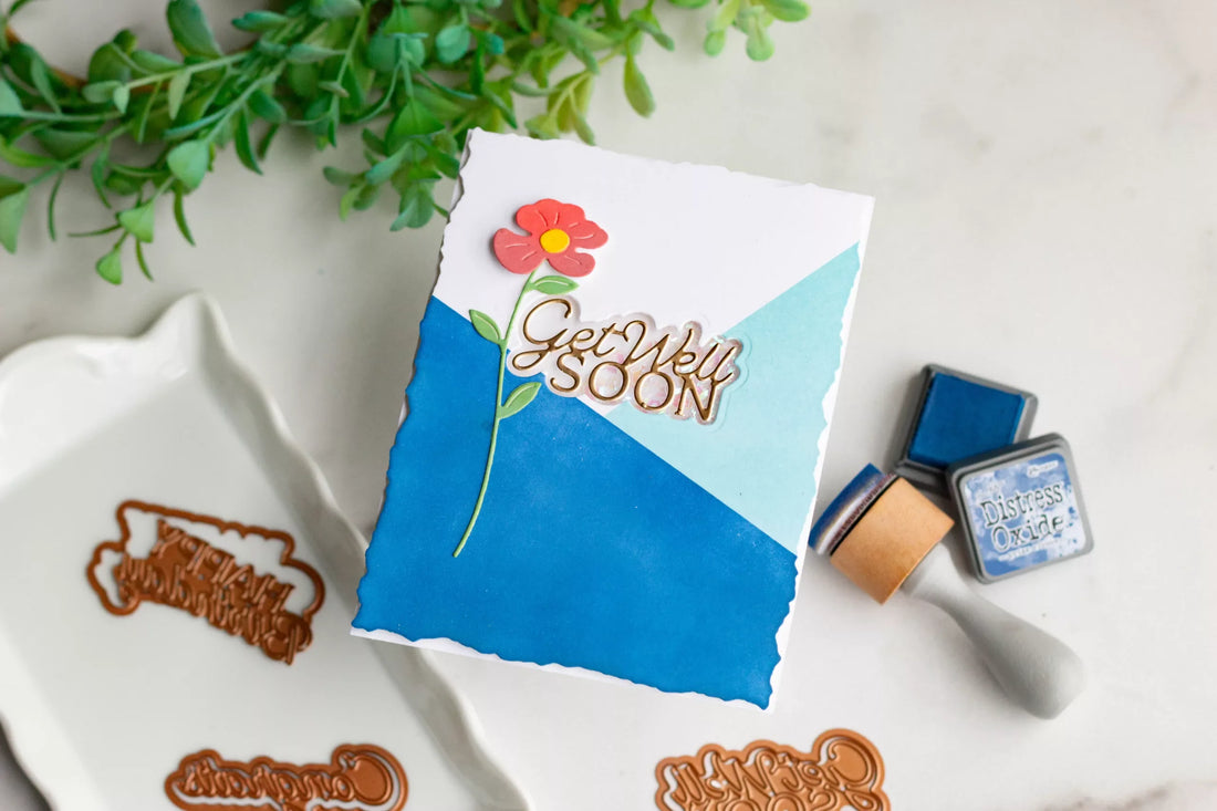 How to Make a Shaker Card with Sentiment Dies and Color Blocking