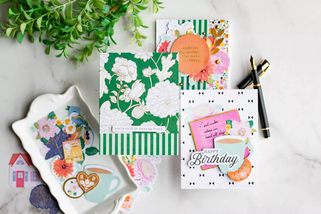 Bright & Happy Card Making with Rosie’s Studio Breakfast in Bed | 3 Card Ideas