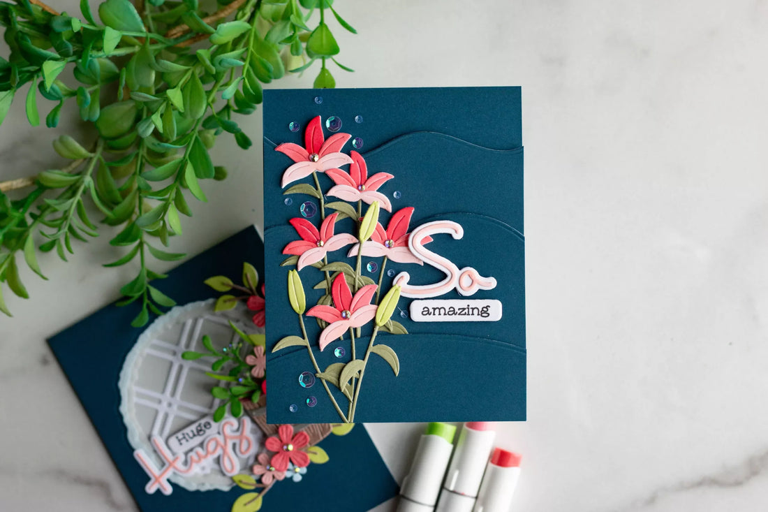 Stargazer Floral Card Tutorial with Layered Dies | Step-by-Step Guide
