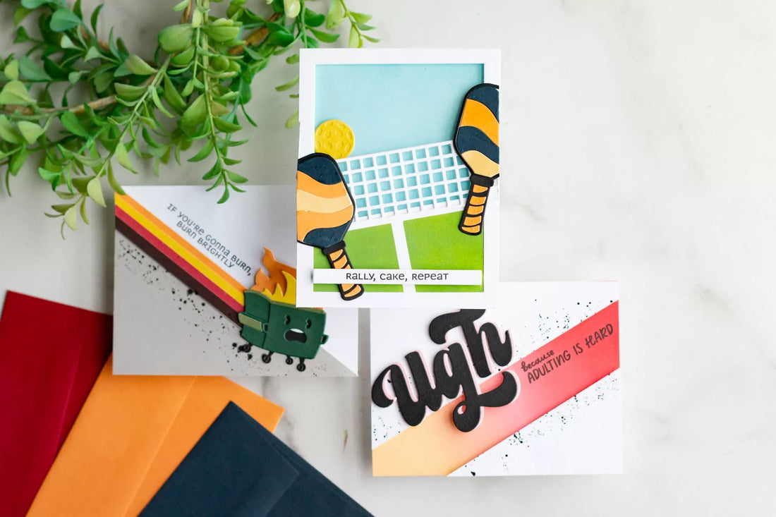 Fun & Funny Handmade Cards Using the Spellbinders “This Is Life” Collection