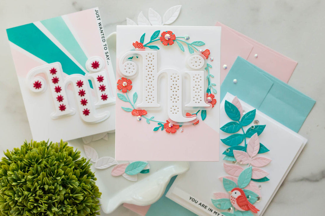 Just Wanted To Say Hi Cards with Marie Nicole Designs