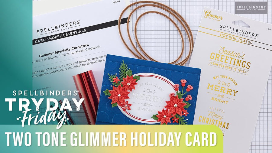 Two Tone Glimmer Holiday Card | Spellbinders Live