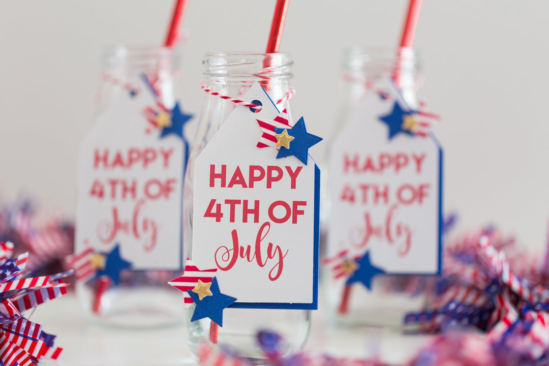 Dressing Drinks 4th of July Party Tags
