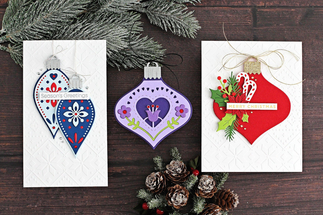 Nordic Ornaments 3 Ways Christmas Cardmaking With Michelle Short