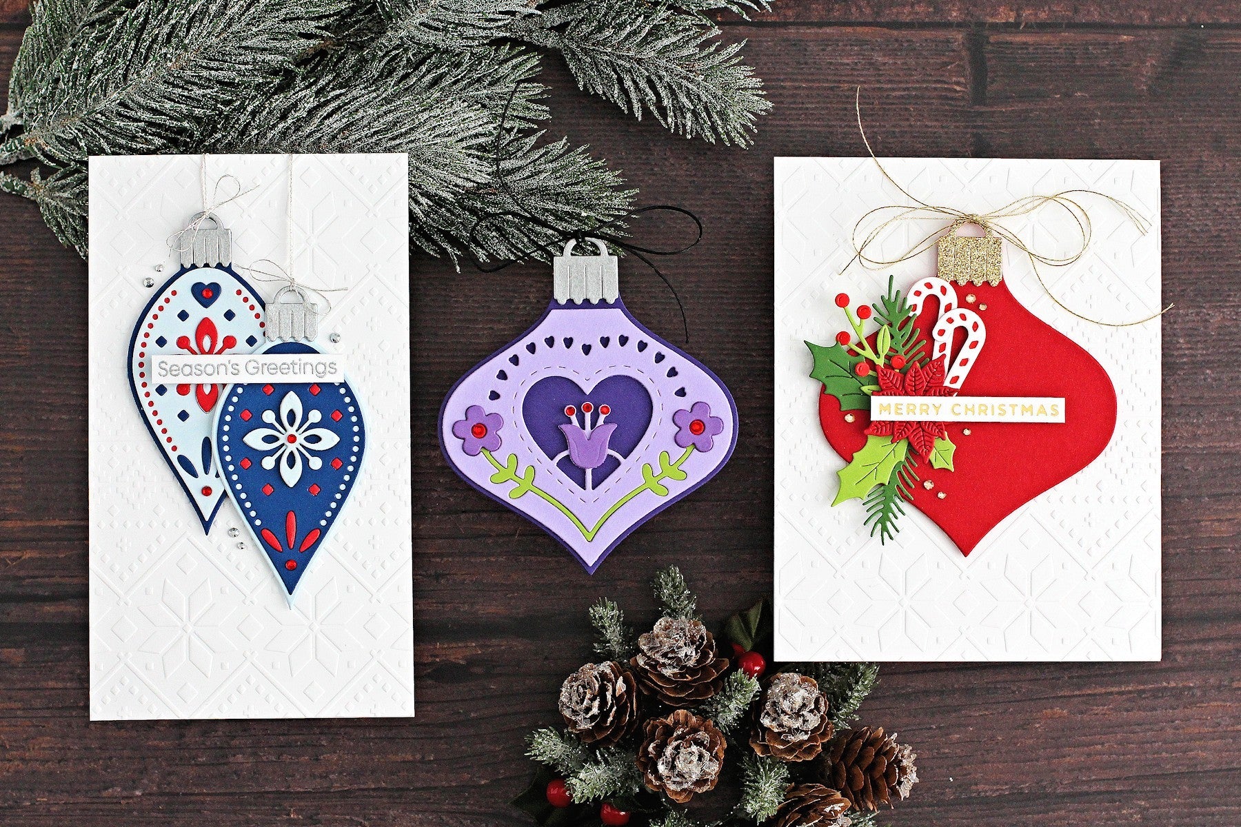 Nordic Ornaments 3 Ways Christmas Cardmaking With Michelle Short
