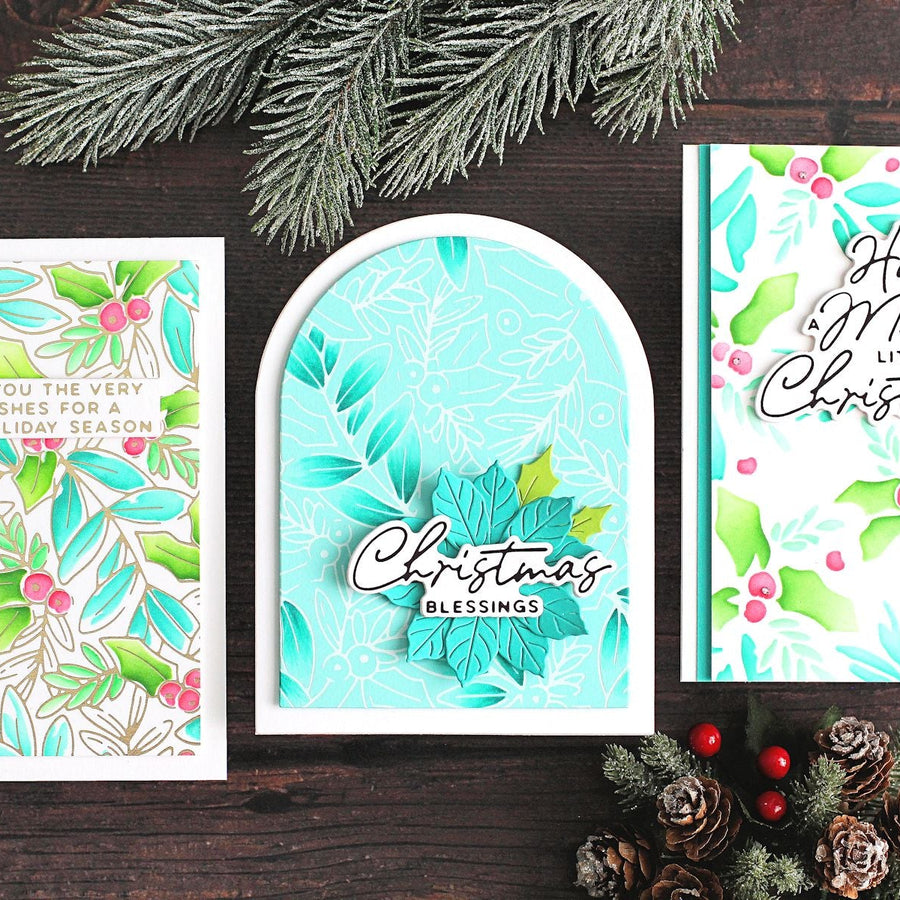 Glimmer Holly Background 3 Ways - How-to Step-by-step