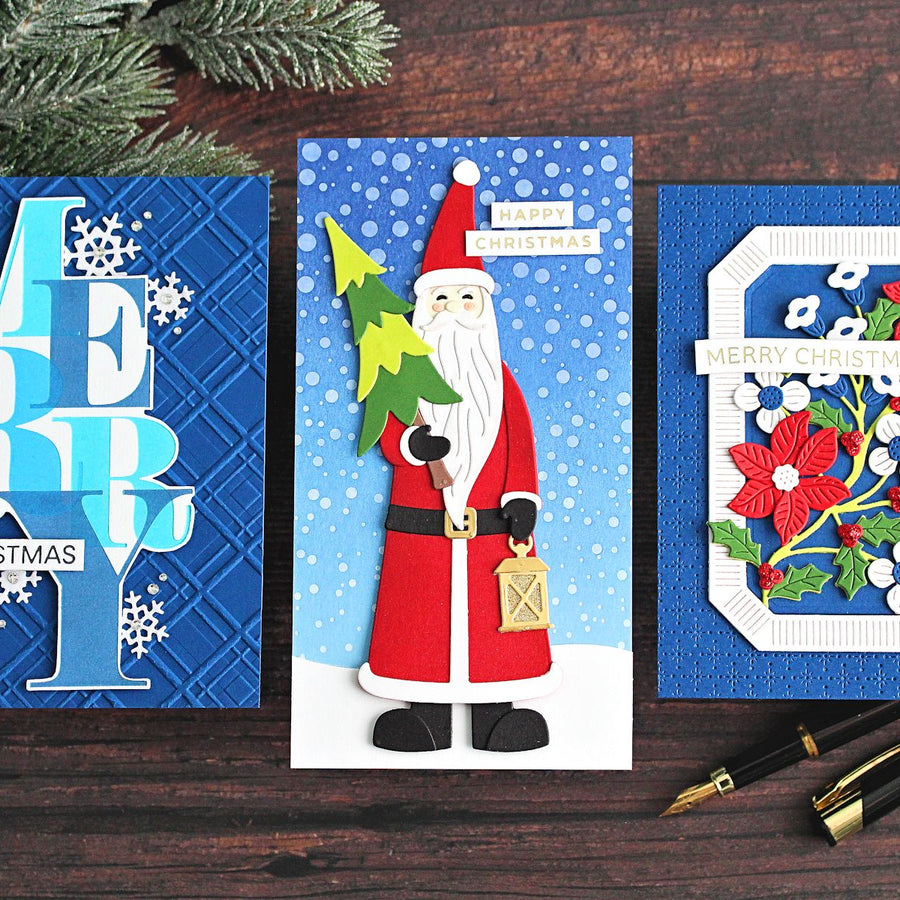Red, White & Blue Christmas Cards Featuring Home for the Holidays