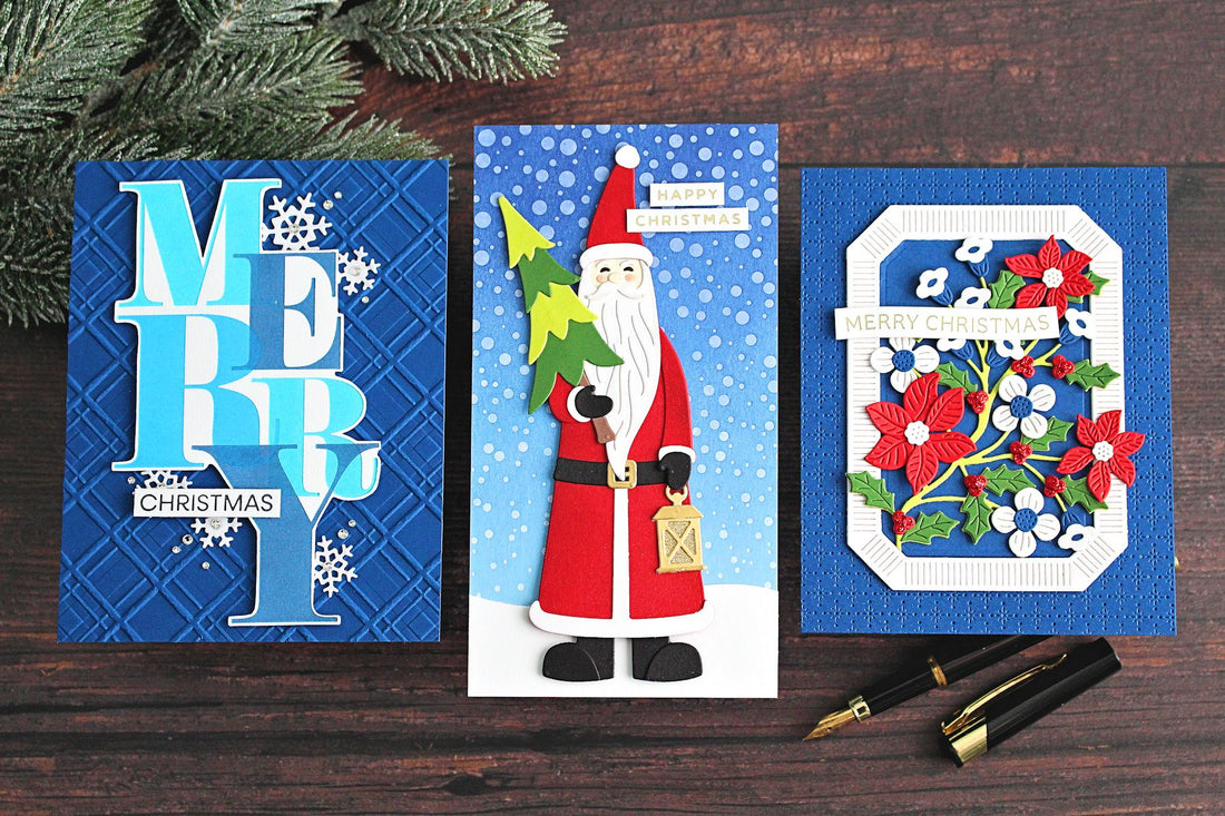 Red, White & Blue Christmas Cards Featuring Home for the Holidays