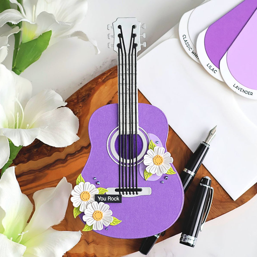 How To Create A Guitar Shaped Card
