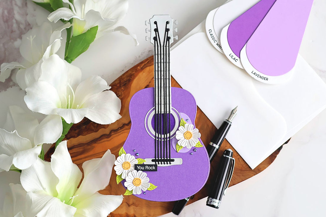 How To Create A Guitar Shaped Card