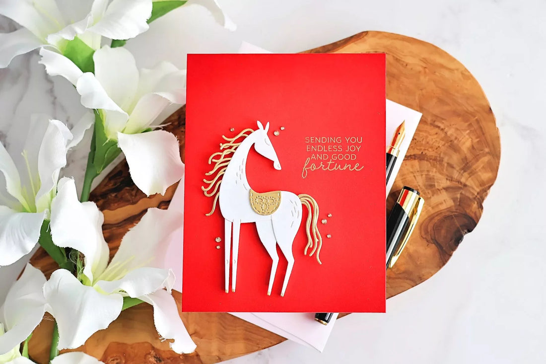 How to Make a Lunar New Year Card | Step-by-Step Tutorial with the Good Fortune Horse Dies