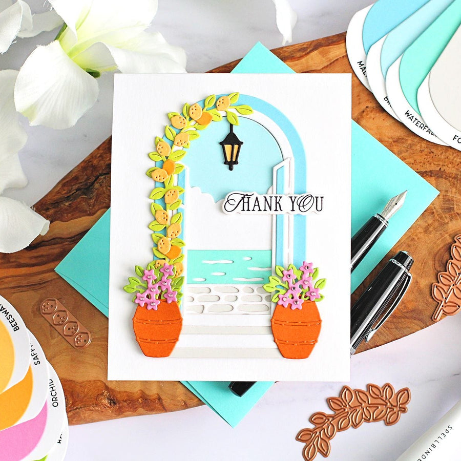 How To Layer Die Cuts To Create A Mediterranean Doorway