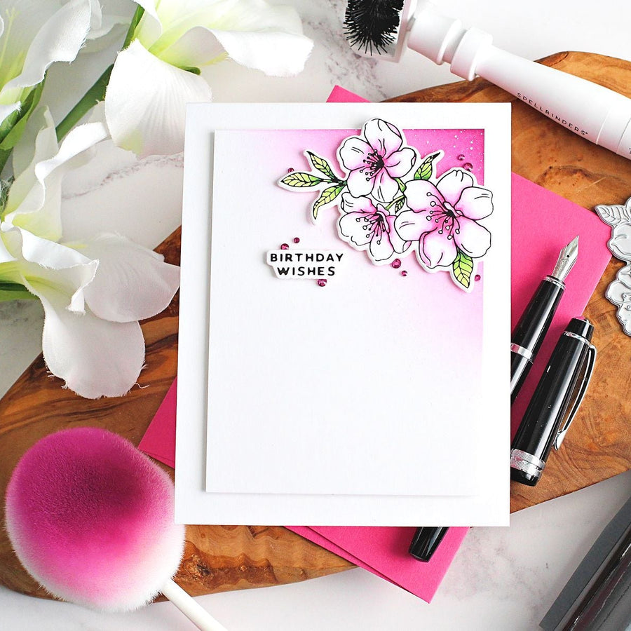 How To Hot Foil & Color Cherry Blossoms